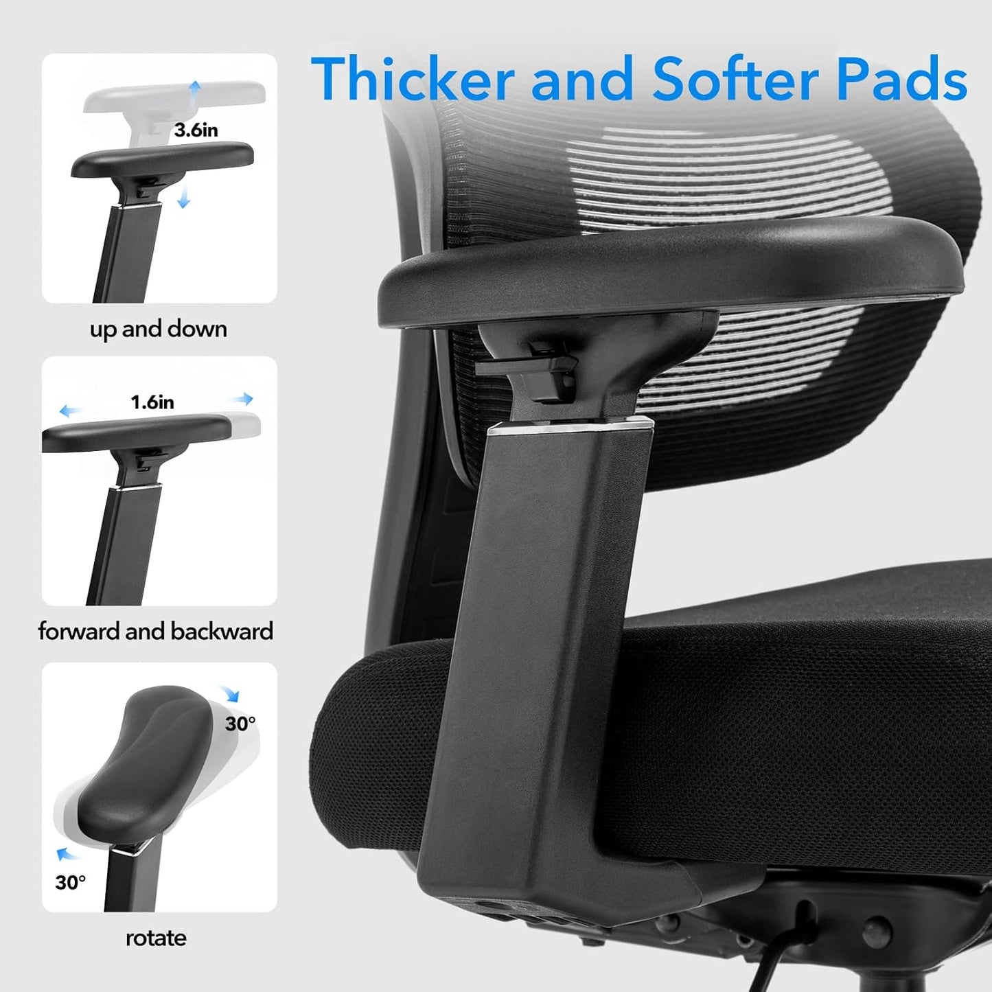 Mesh Office Chair - 400lbs Black