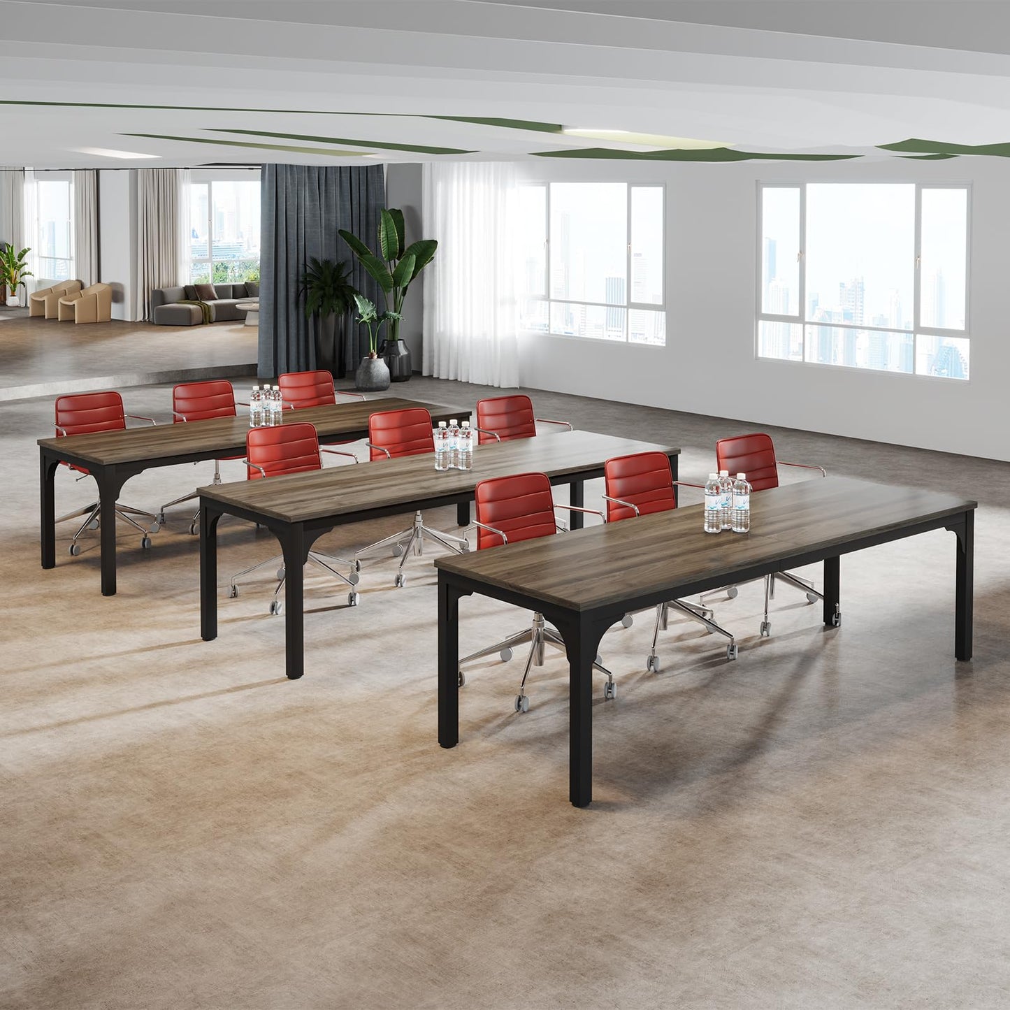 13FT Conference Table, Super Sturdy Large Rectangle Meeting Seminar Table