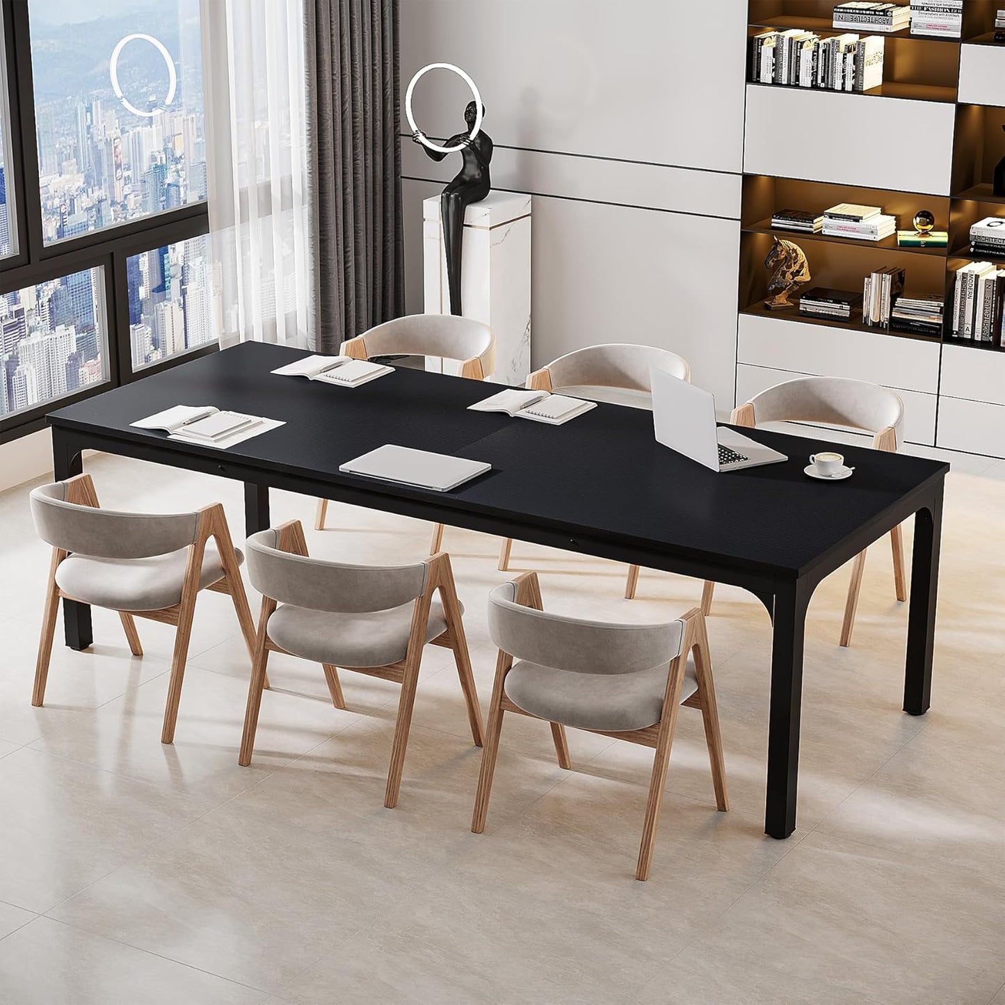 Tribesigns 6.5ft Conference Room Table D Large Office Meeting Table
