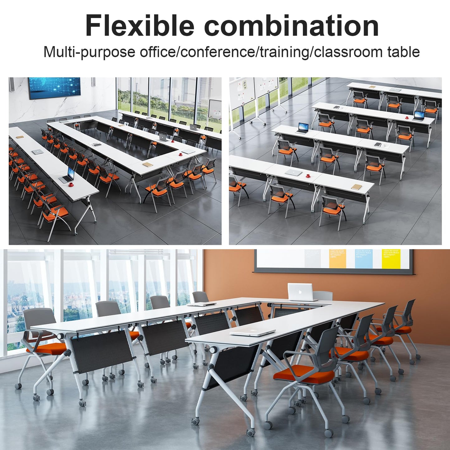 4 Pack Folding Conference Table Conference Room Table Meeting Table
