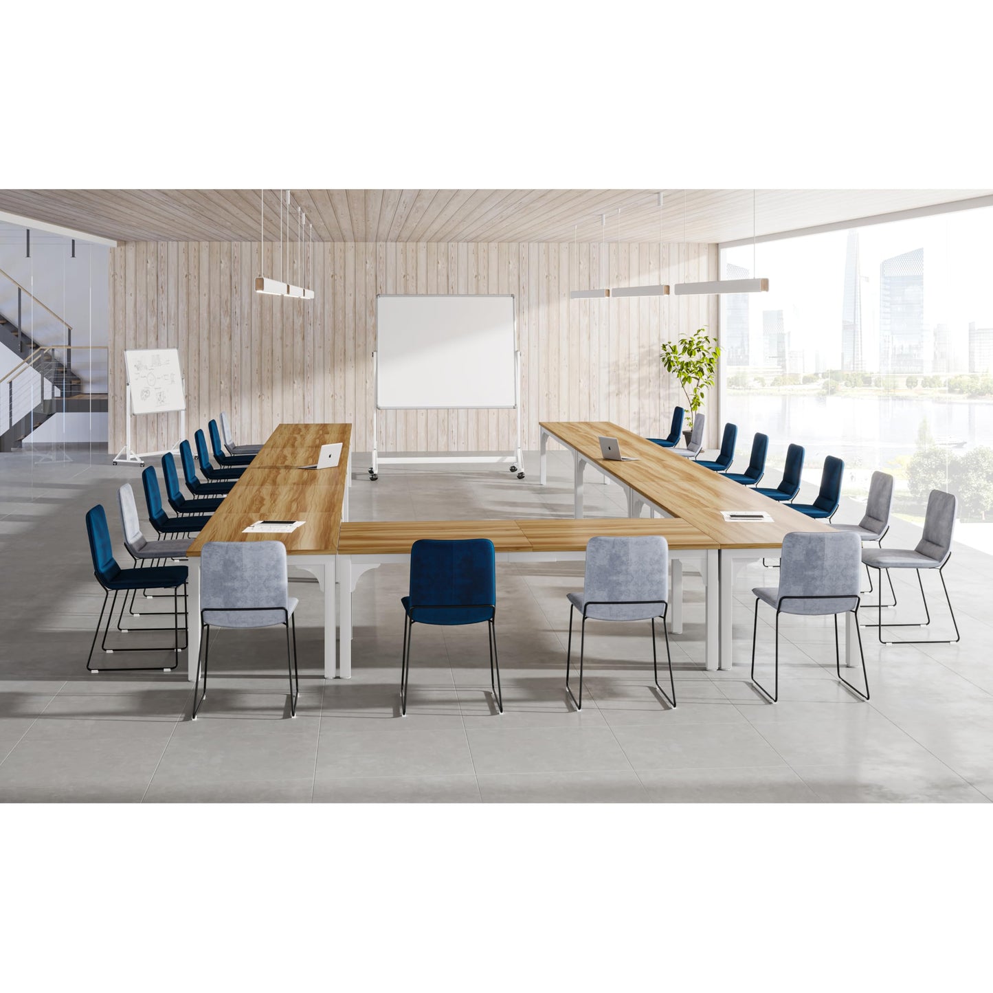 13FT Conference Table, Super Sturdy Large Rectangle Meeting Seminar Table