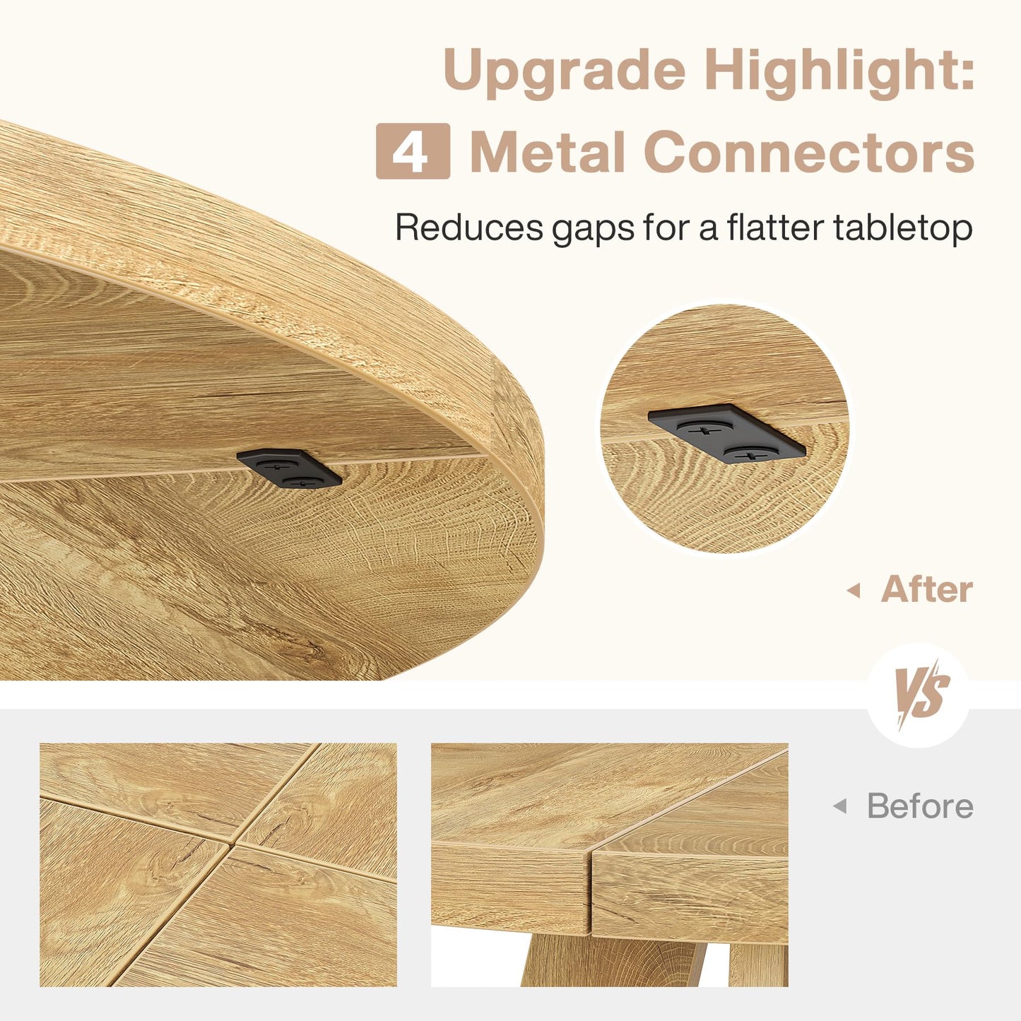 Tribesigns 47-Inch Round Conference Table  Wooden Meeting Room Table