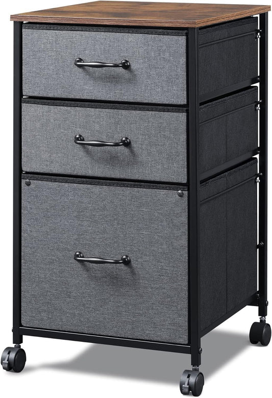 DEVAISE Mobile File Cabinet, Rolling Printer Stand with 3 Drawers