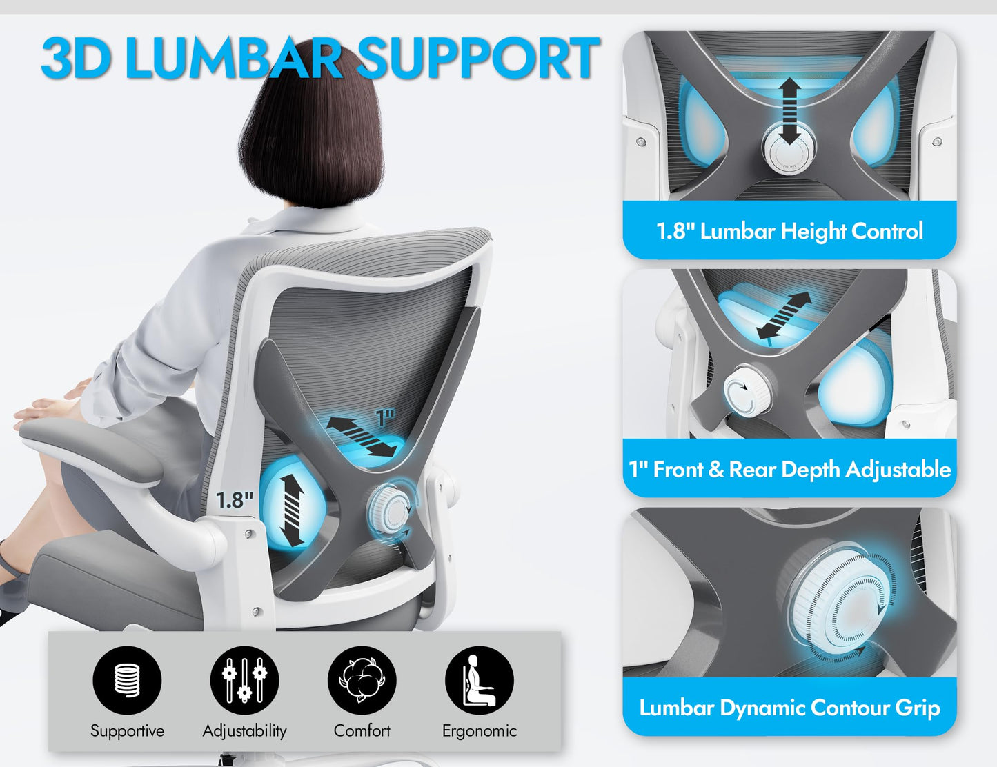 X-Shaped Ergonomic Office Chair