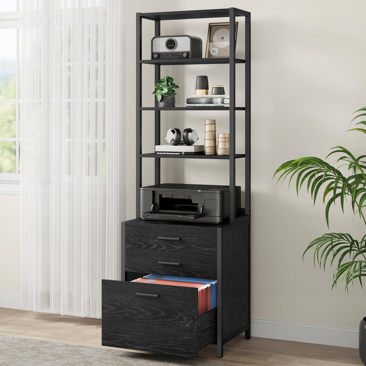 VASAGLE File Cabinet, 3 Drawers Filing Cabinet for Home Office