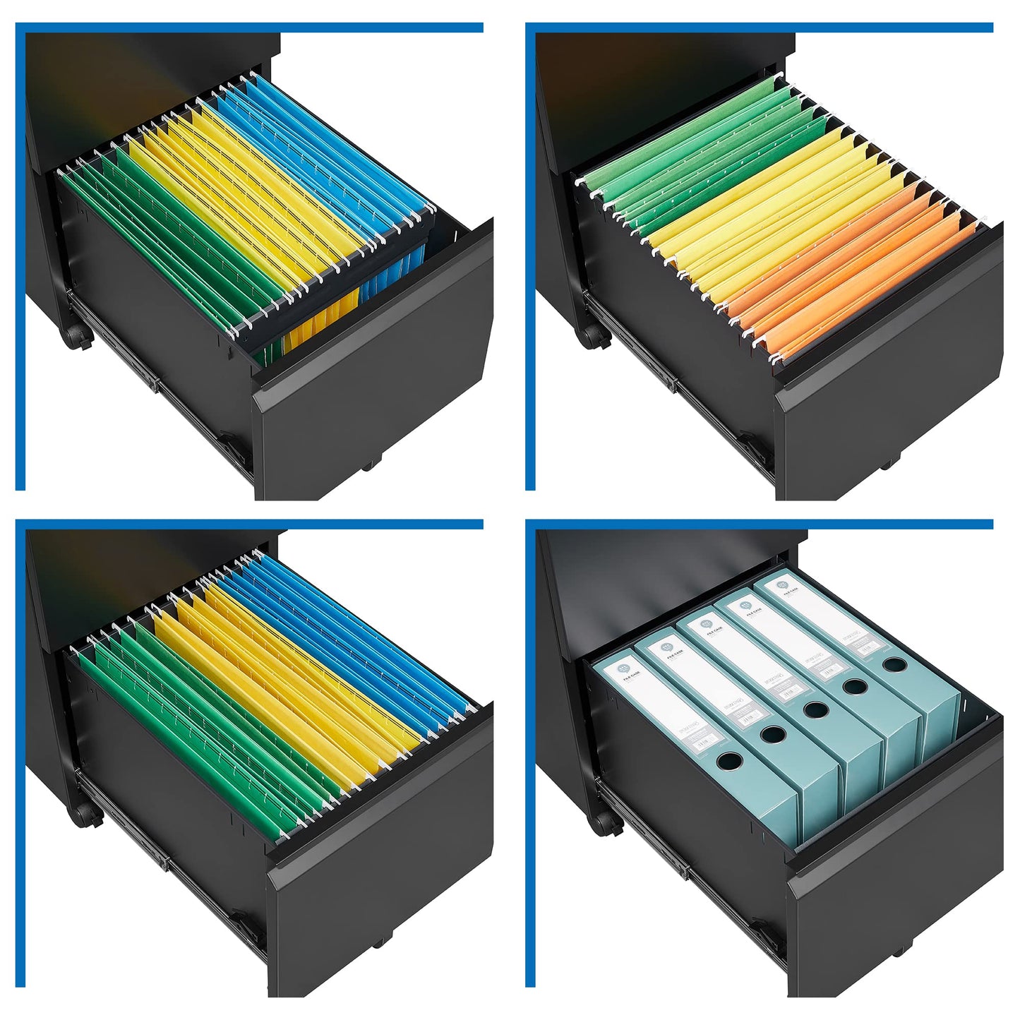 2-Drawer Vertical Locking File Cabinet, Steel, Letter Size