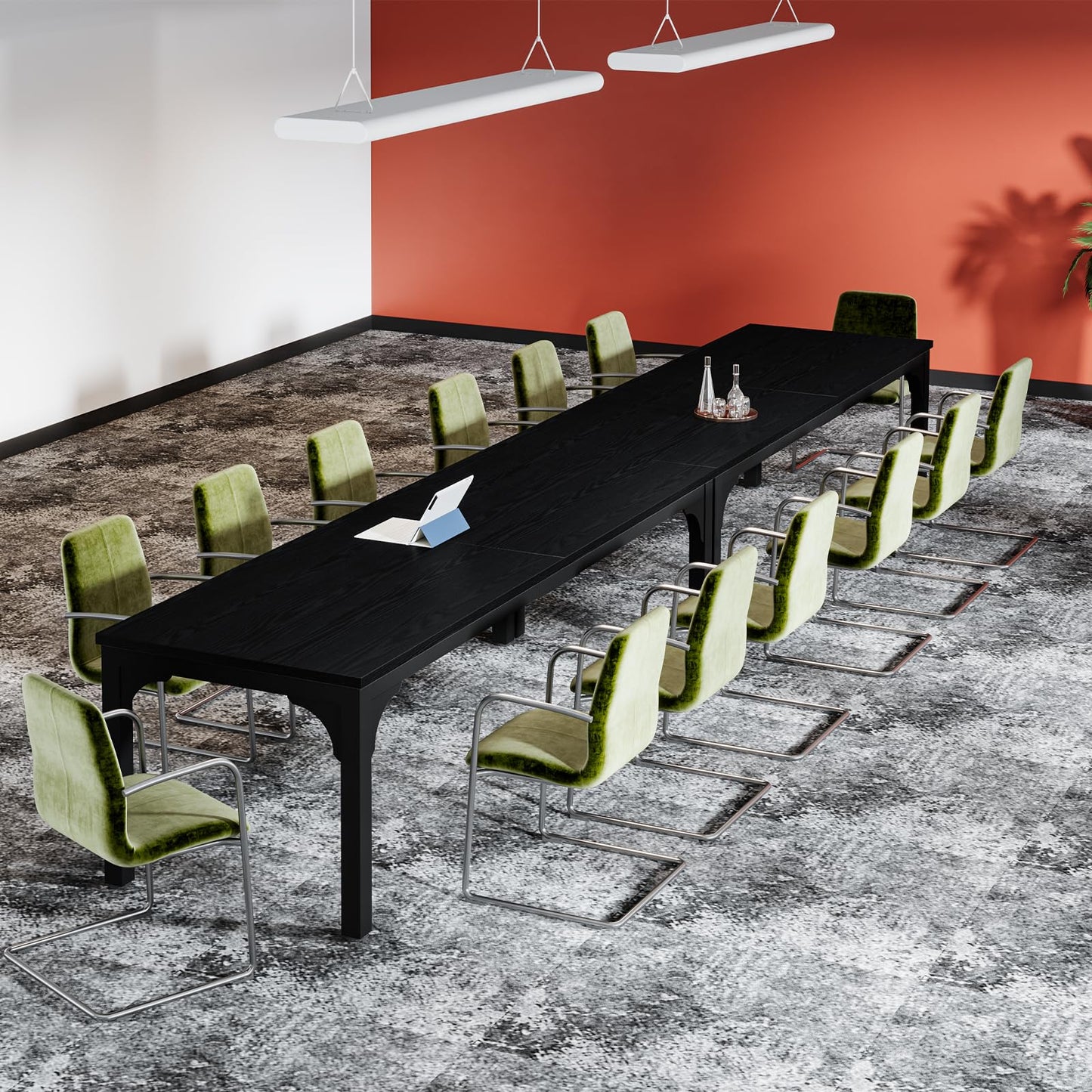 13FT Conference Table, Super Sturdy Large Rectangle Meeting Seminar Table