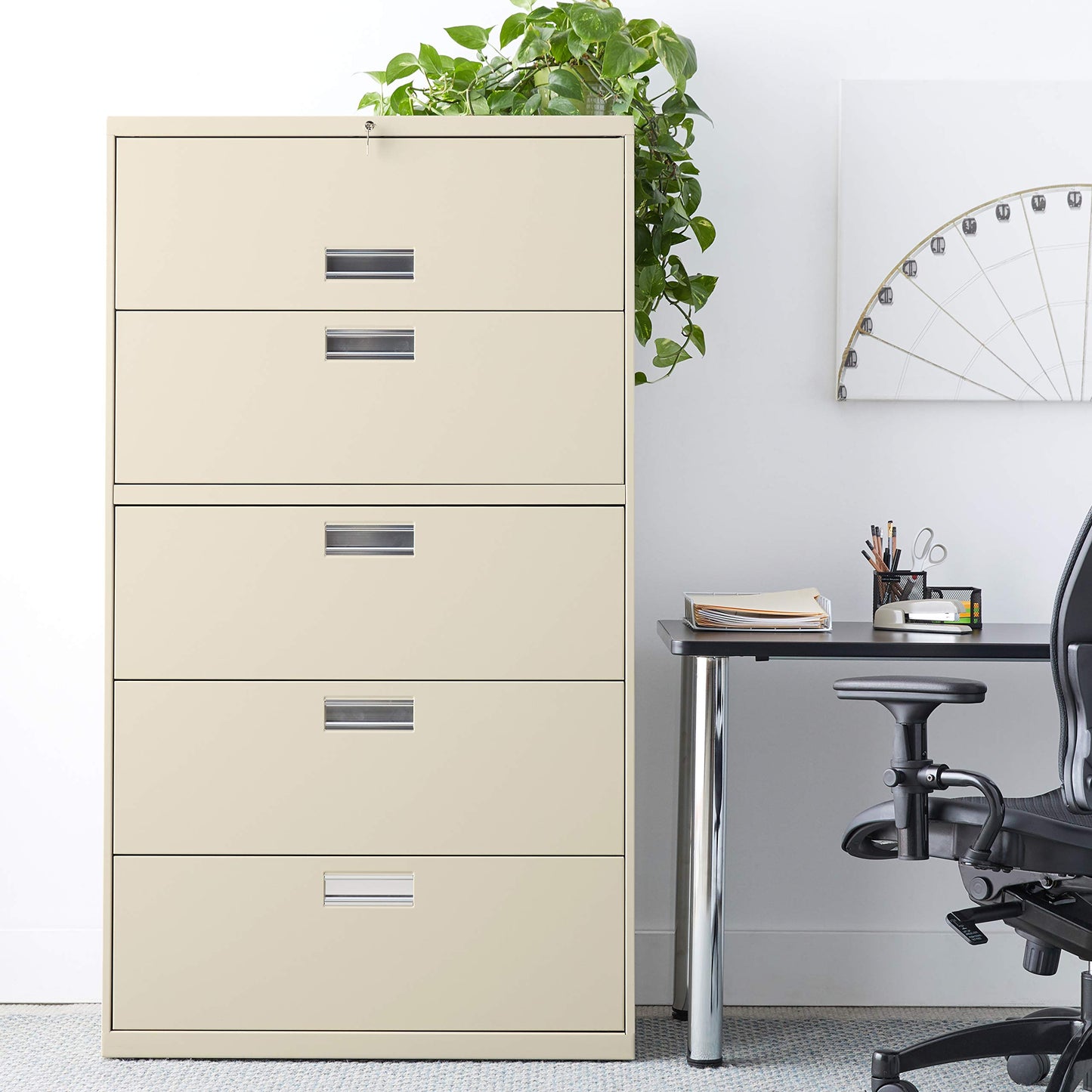 HON 2 Drawer Lateral File Cabinet with Lock, Metal Filing Cabinets