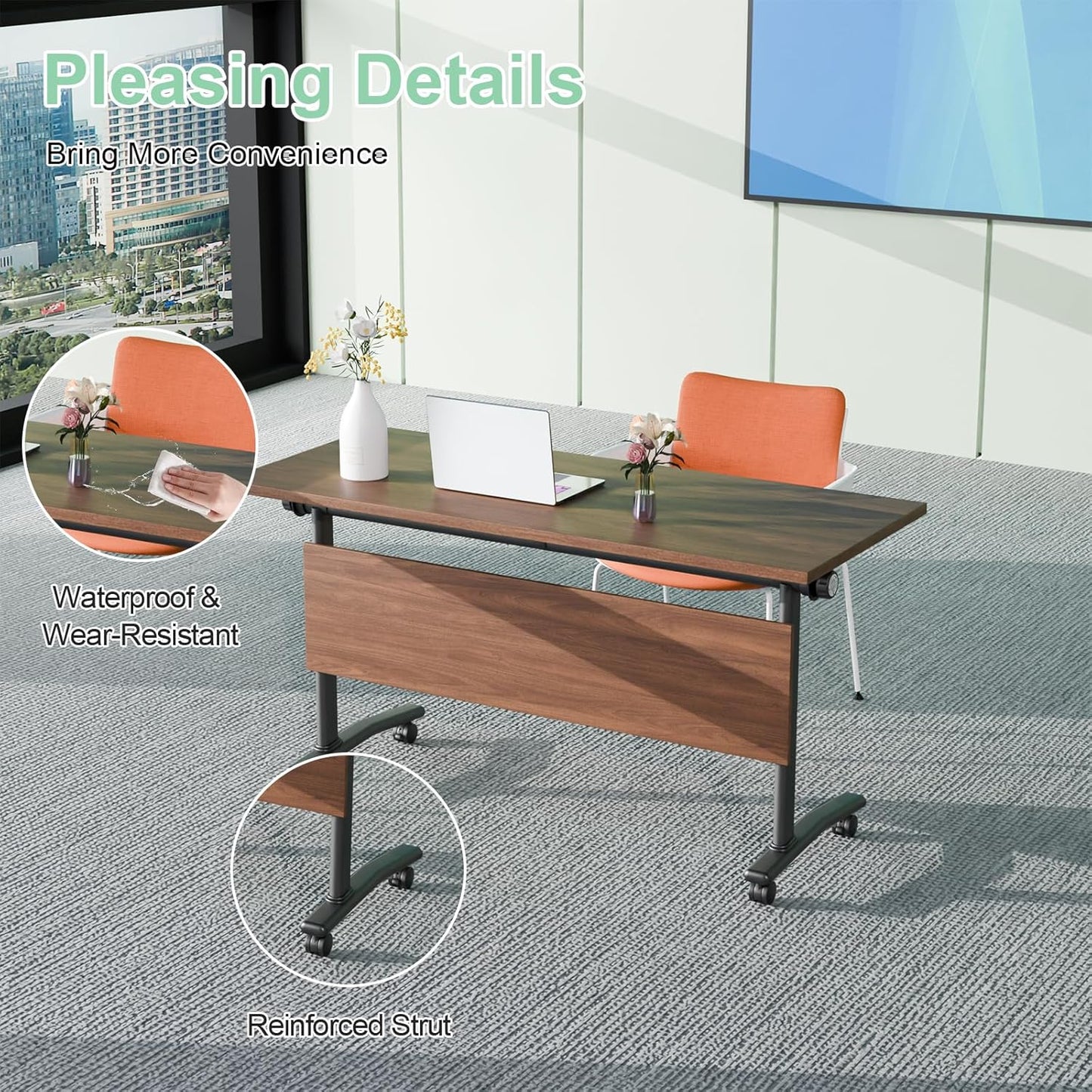 Conference Tables,Folding Conference Table Flip Top Mobile Training Tables
