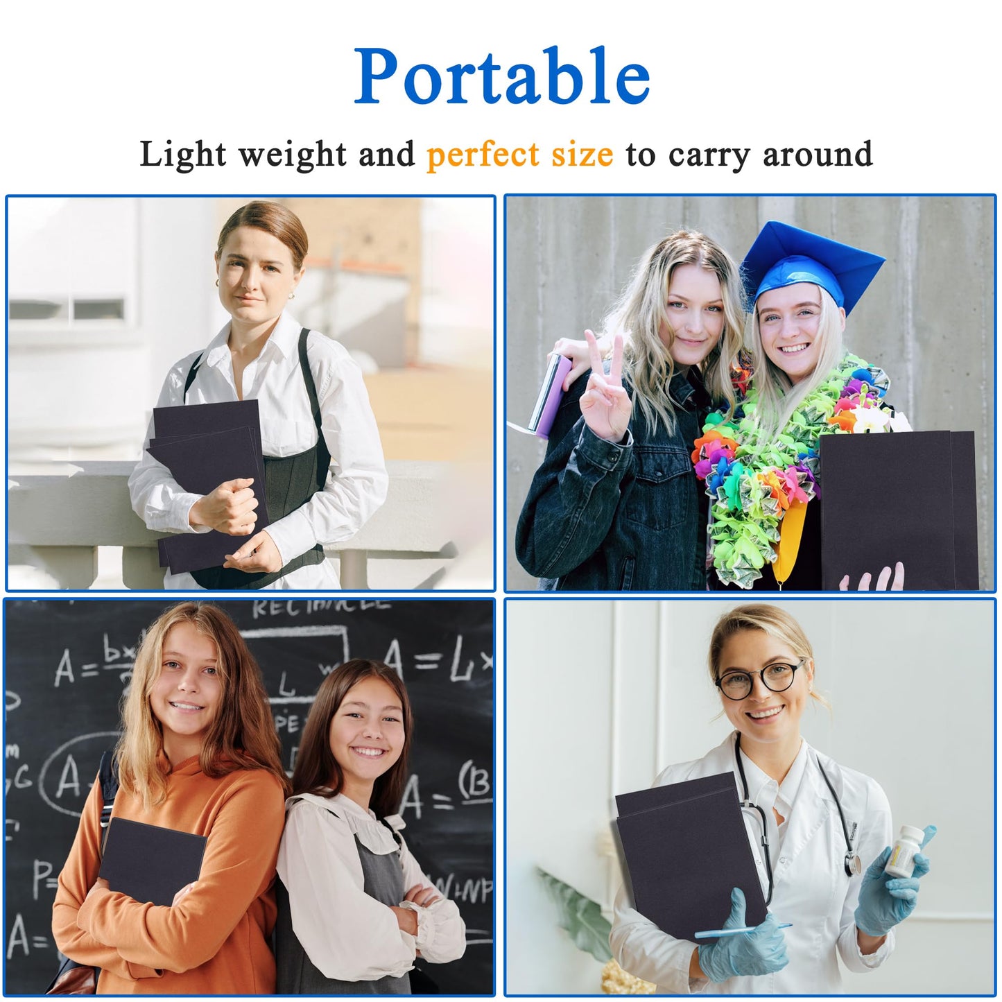 Zzrywuty 50 Packs Two Pocket File Folders with Business Card Slot