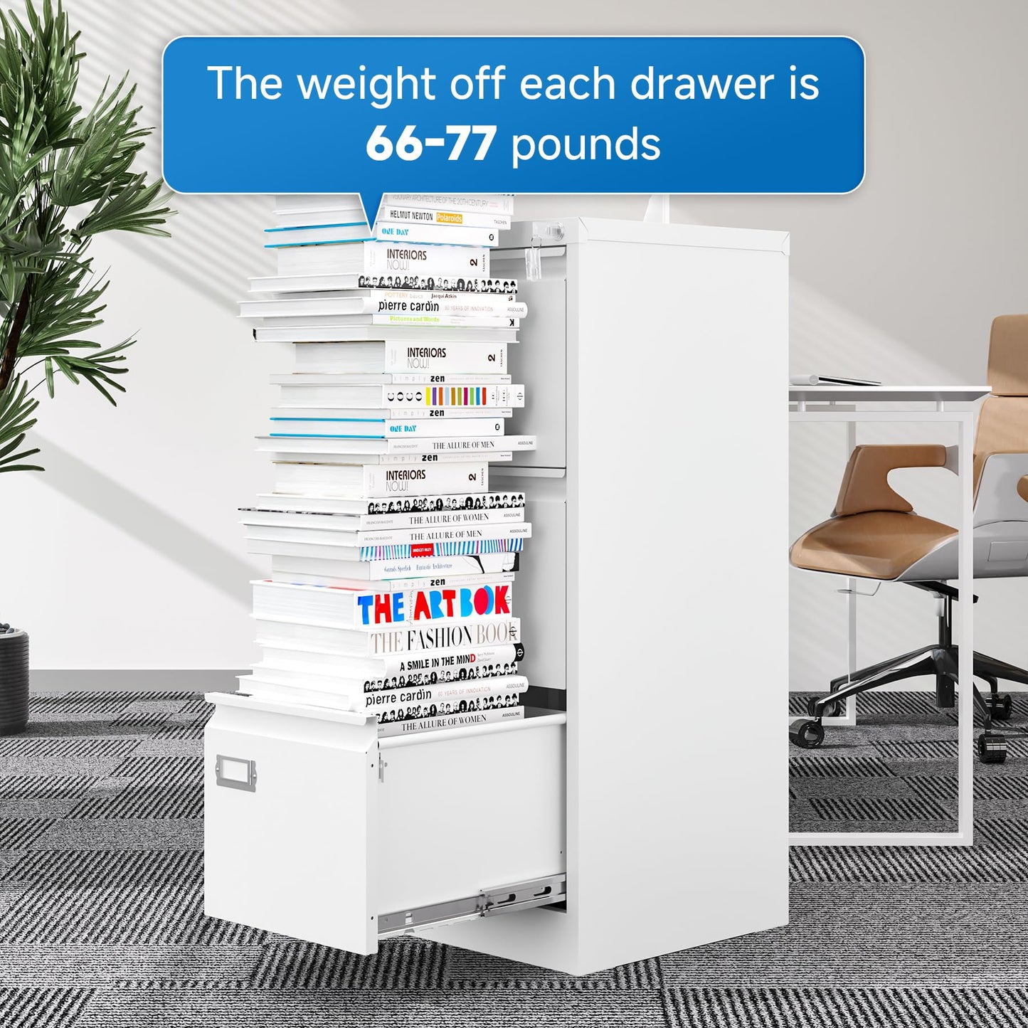 2-Drawer Vertical Locking File Cabinet, Steel, Letter Size
