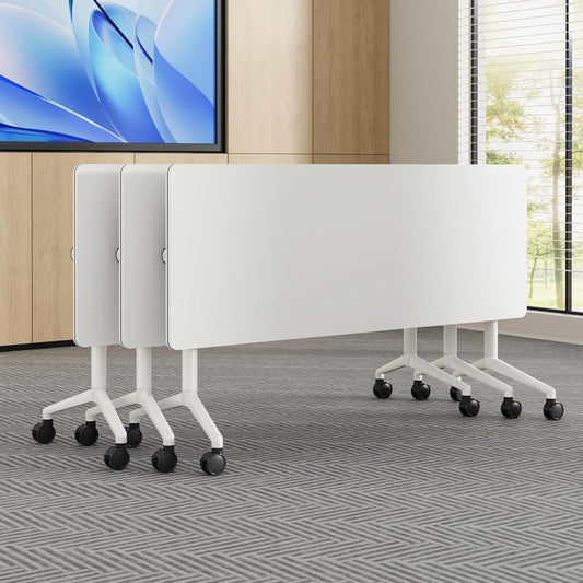 Okeysen Conference Room Table 1 Pack, Modern Folding Training Tables