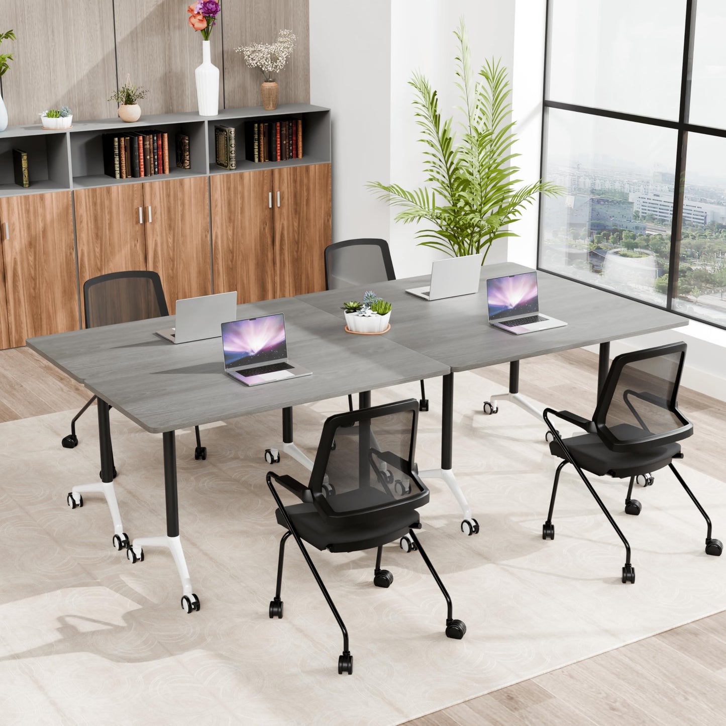 Folding Walnut Conference Table