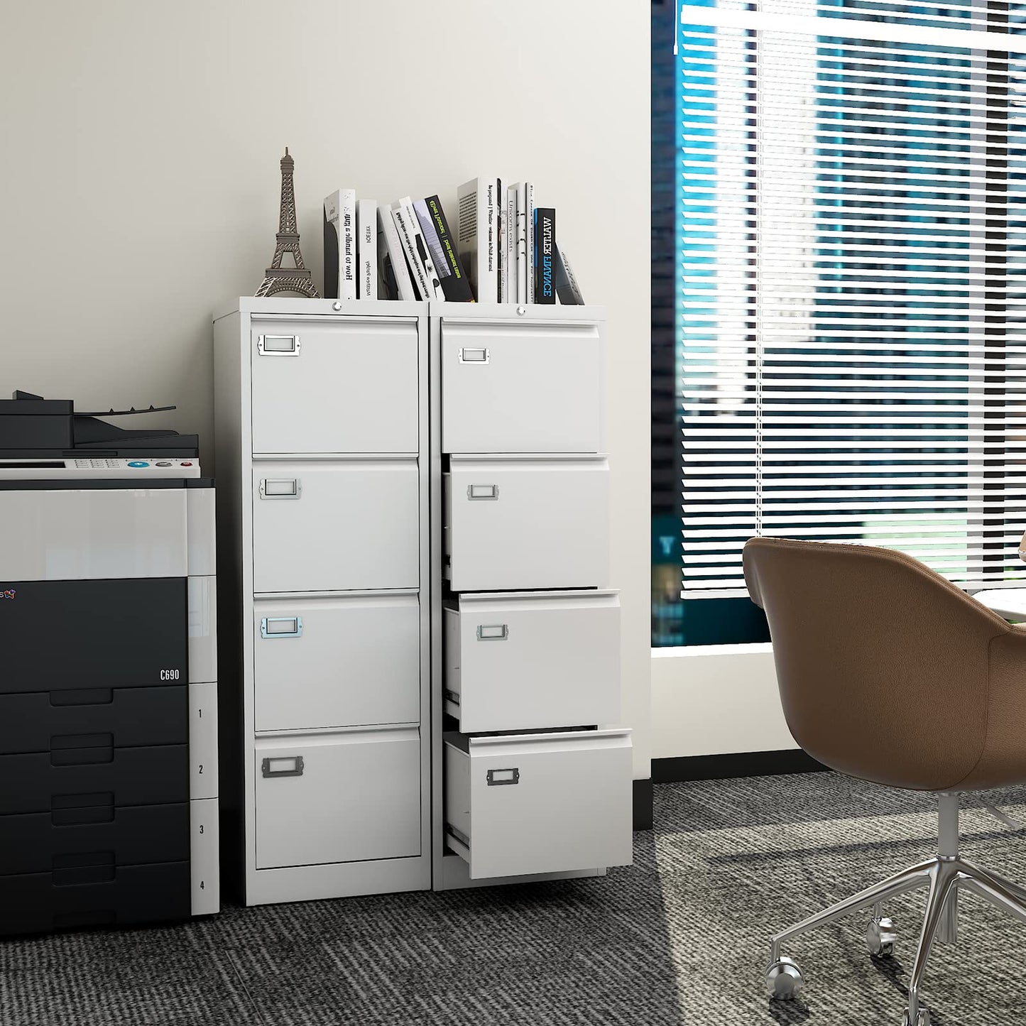2-Drawer Vertical Locking File Cabinet, Steel, Letter Size