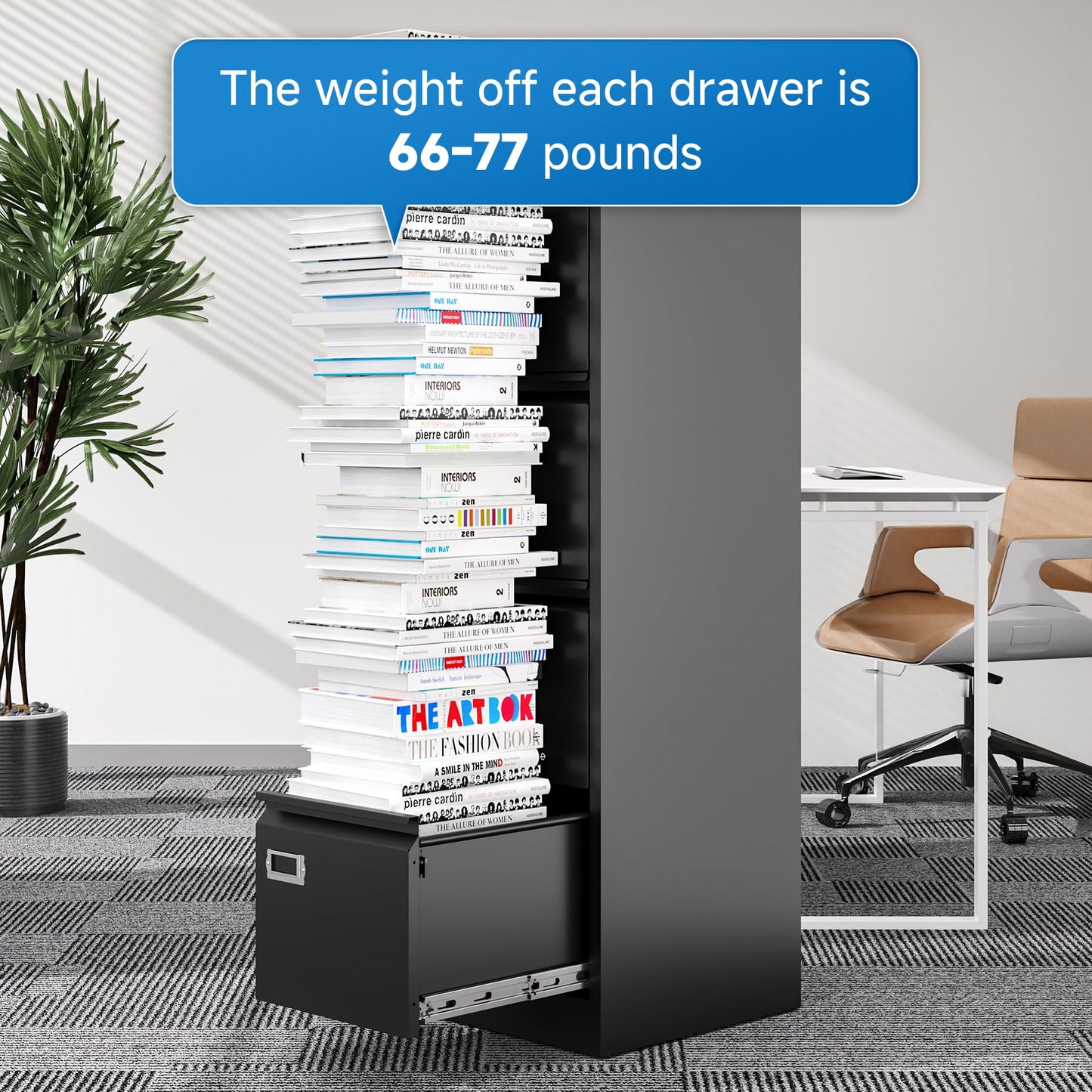 2-Drawer Vertical Locking File Cabinet, Steel, Letter Size