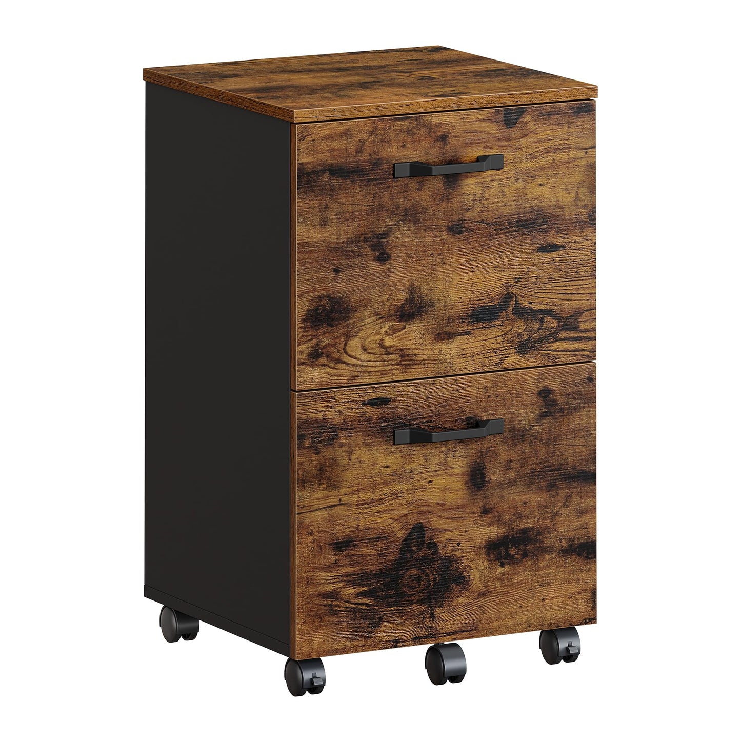 VASAGLE 2-Drawer Rolling File Cabinet, Snow White