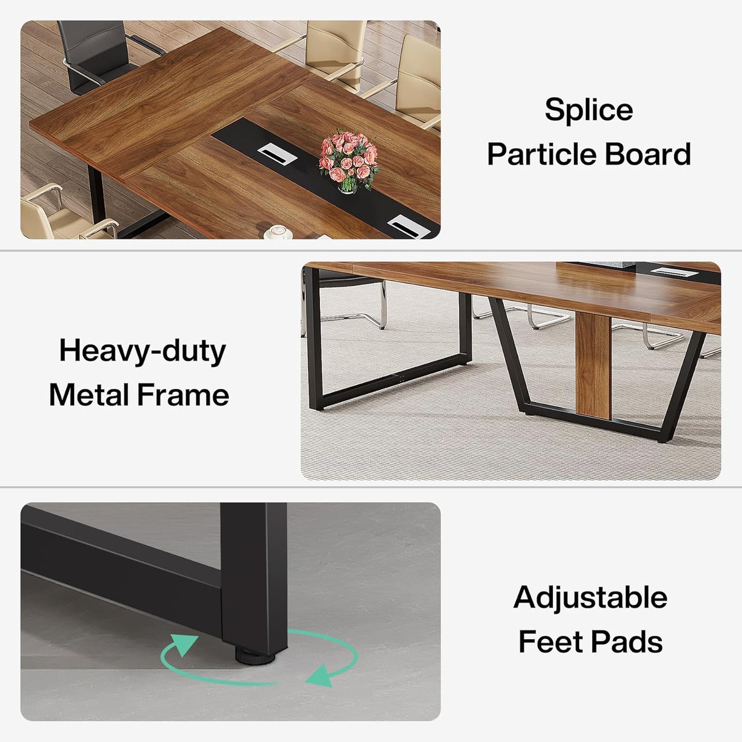 Tribesigns 8FT Conference Table, 94.49 L x 47.24 W x 29.53