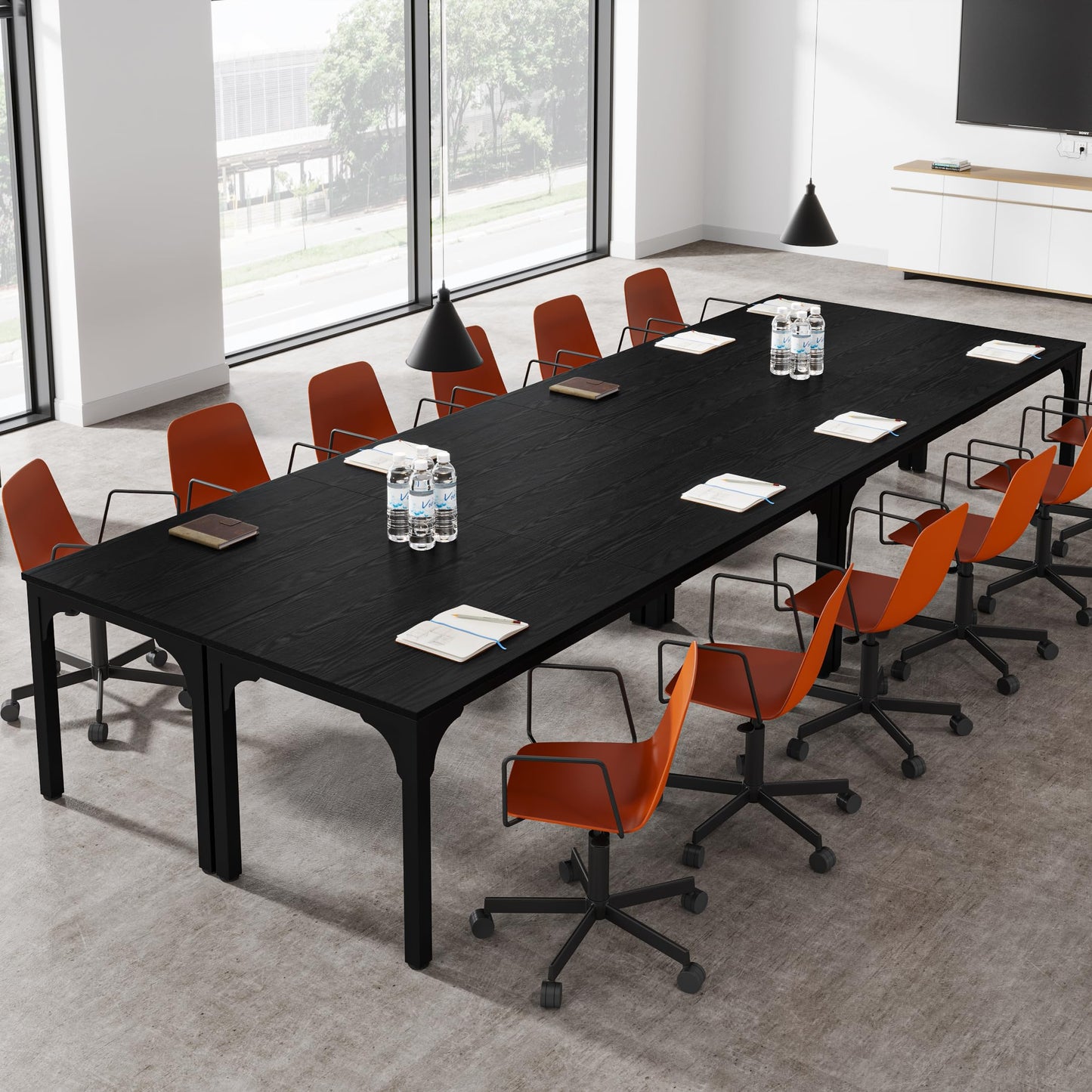 13FT Conference Table, Super Sturdy Large Rectangle Meeting Seminar Table