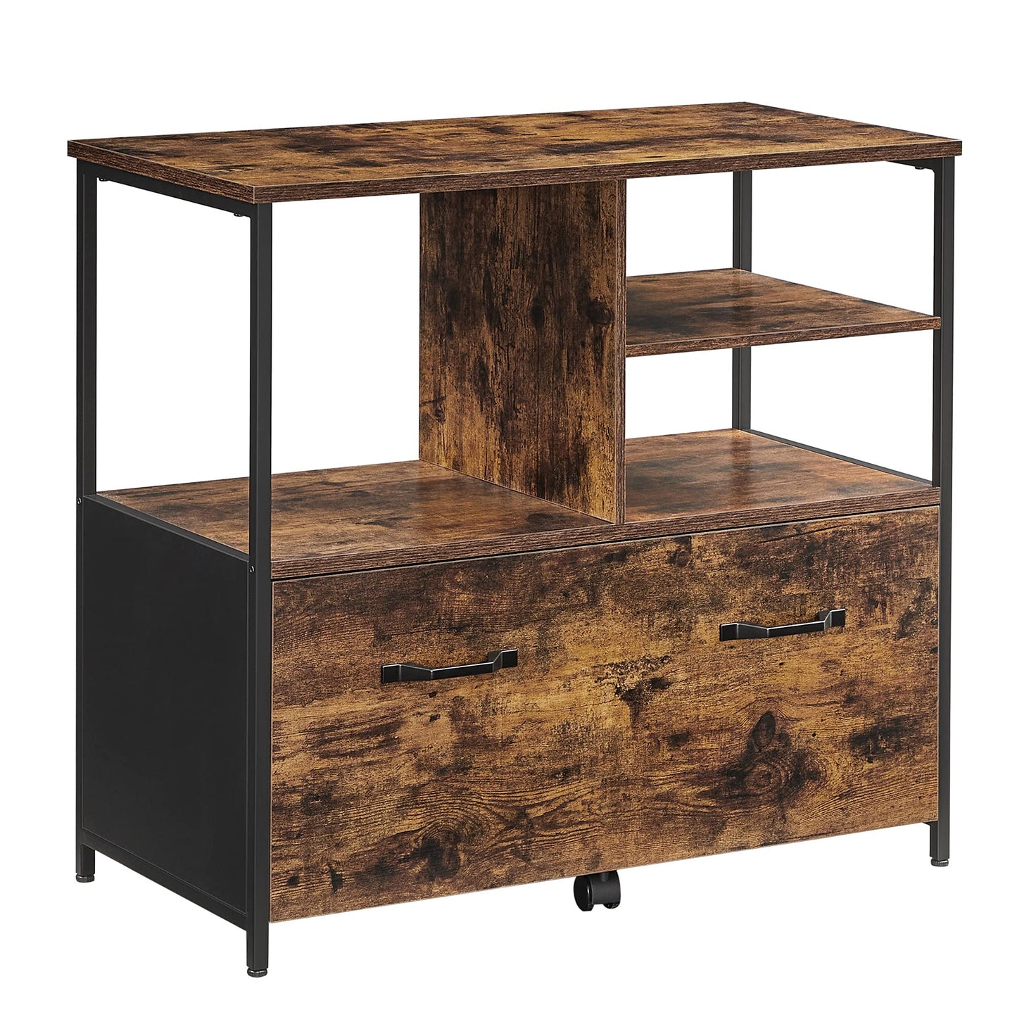 VASAGLE 2-Drawer Rolling File Cabinet, Snow White