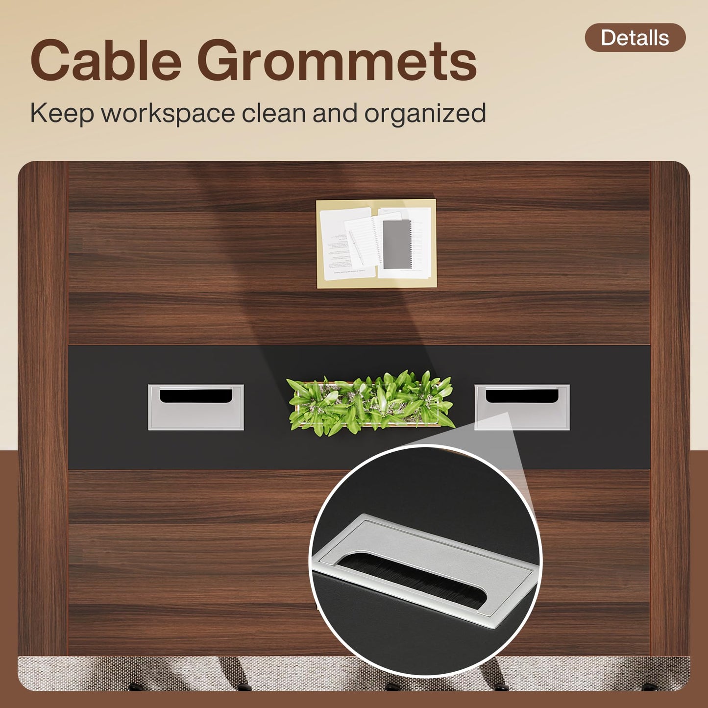 Tribesigns 8ft Conference Table, Modern Office Meeting Room Table