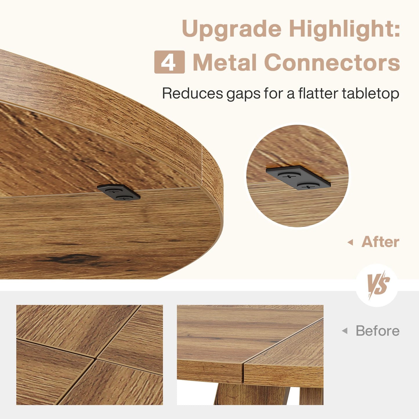 Tribesigns 47-Inch Round Conference Table  Wooden Meeting Room Table