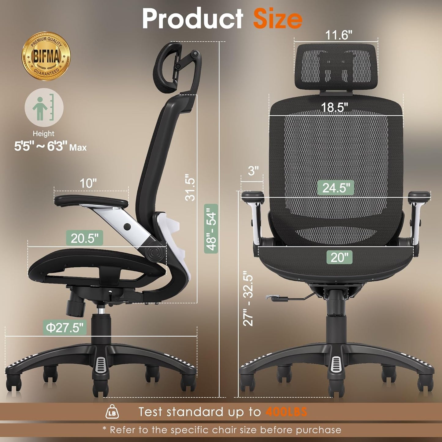 GABRYLLY Ergonomic Office Chair