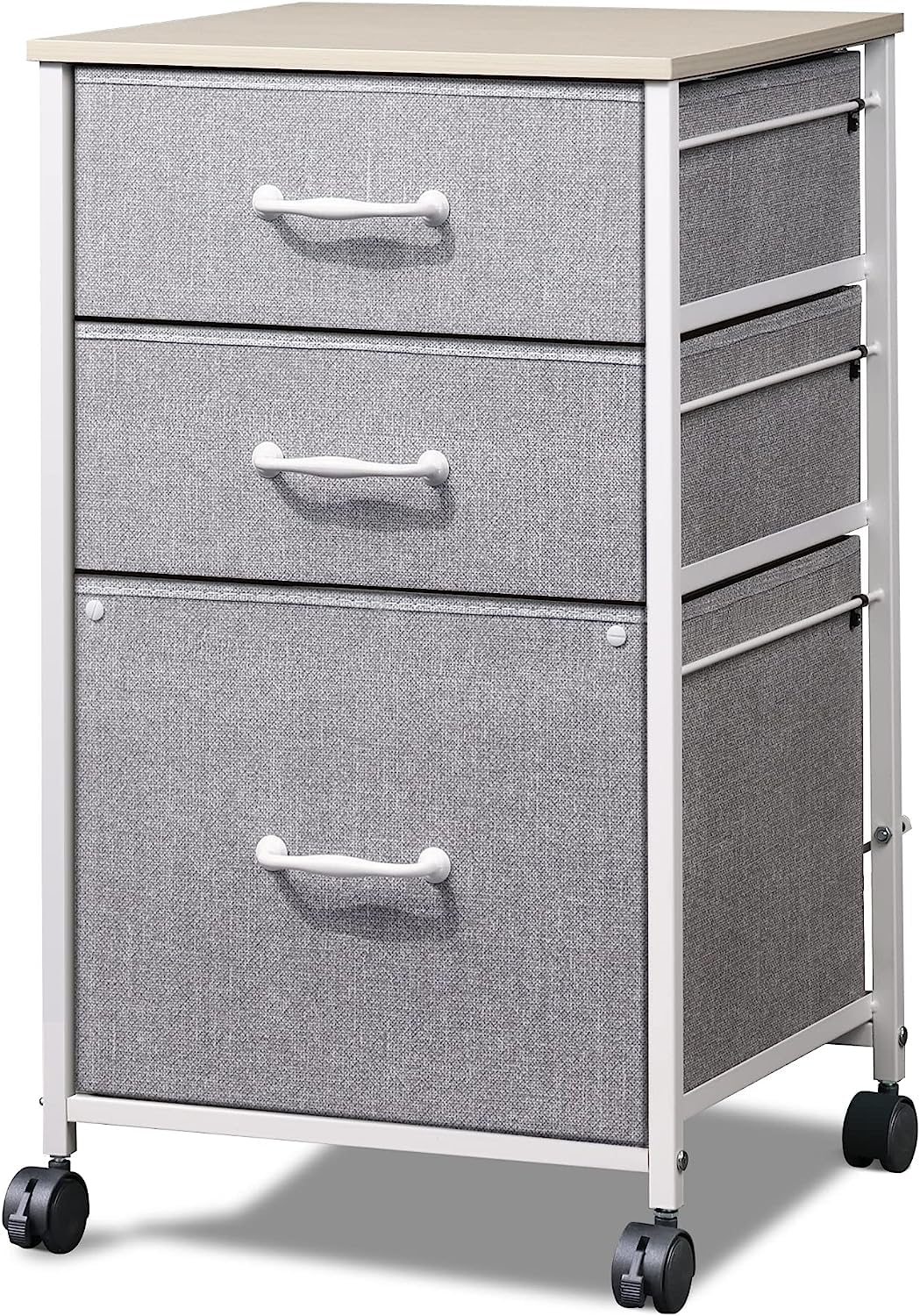 DEVAISE Mobile File Cabinet, Rolling Printer Stand with 3 Drawers