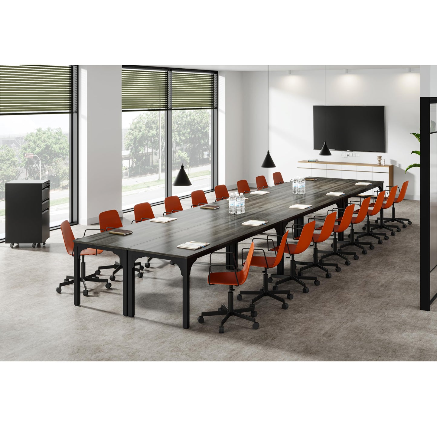 13FT Conference Table, Super Sturdy Large Rectangle Meeting Seminar Table