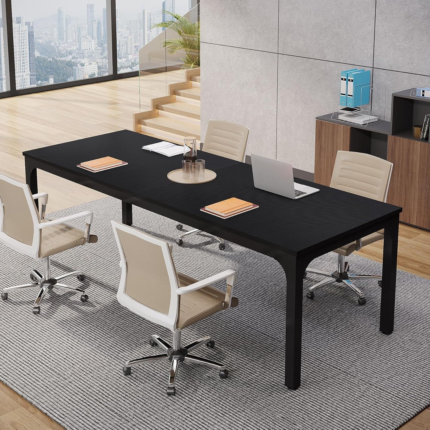 Tribesigns 6.5ft Conference Room Table D Large Office Meeting Table