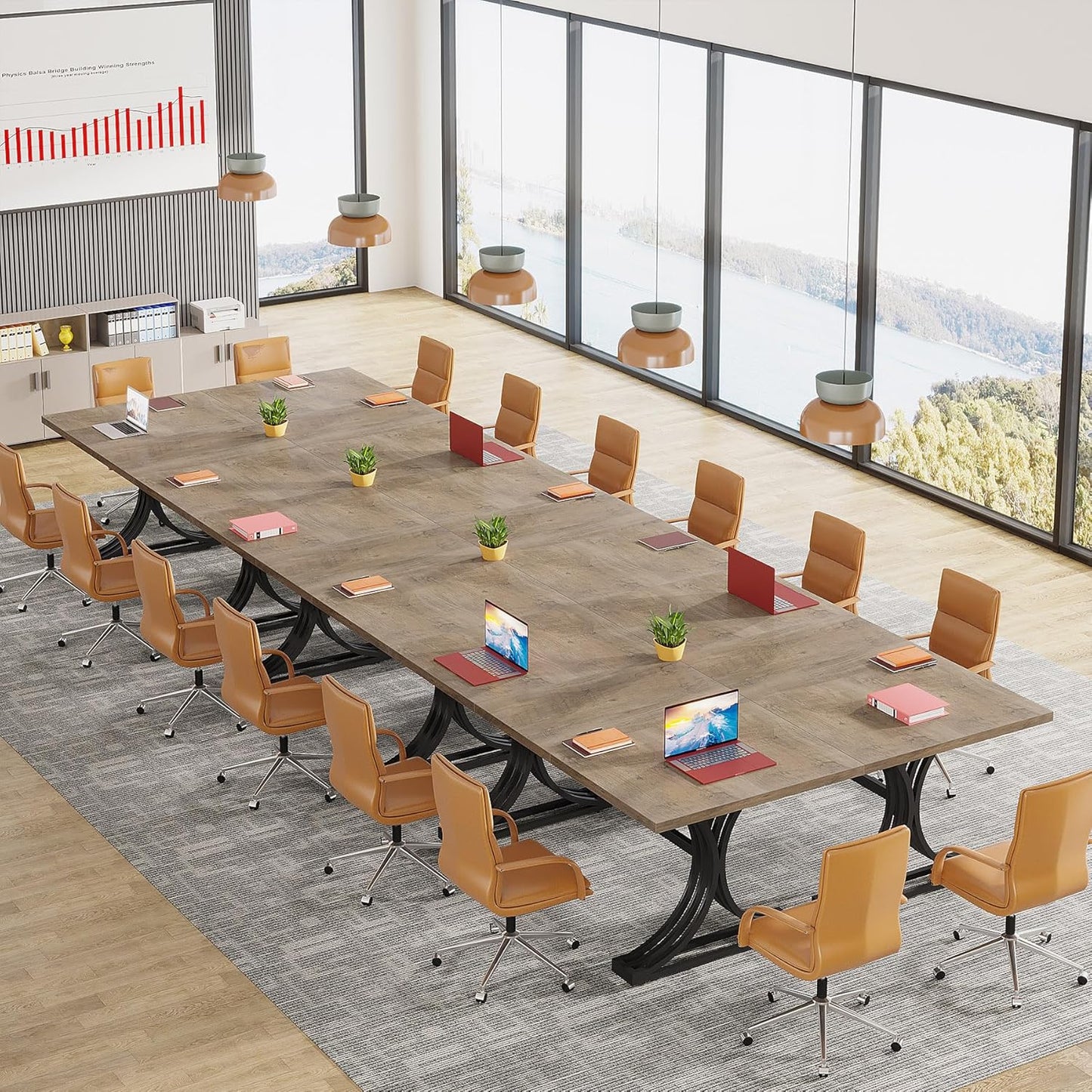 Tribesigns 10.5FT Conference Table, Modern Meeting Table