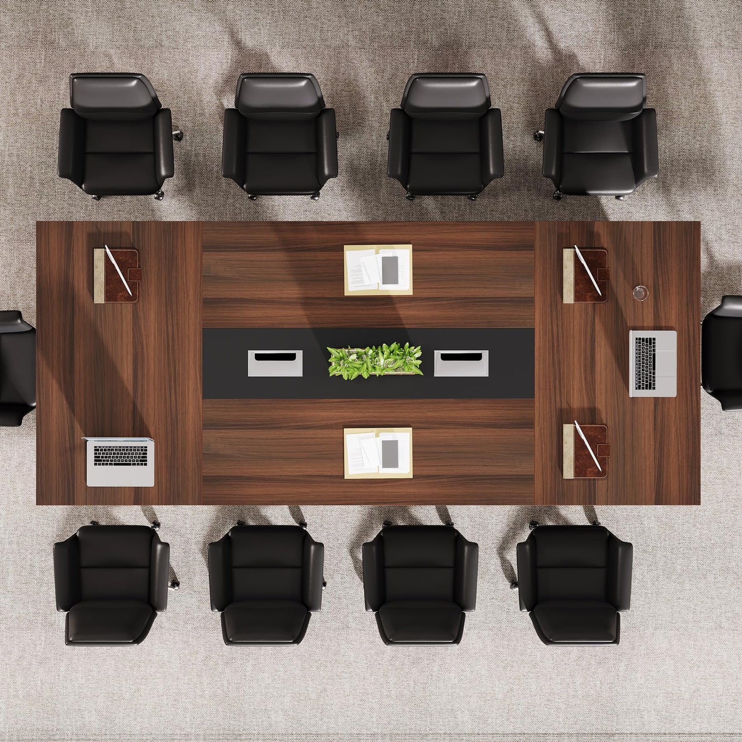 Tribesigns 8ft Conference Table, Modern Office Meeting Room Table