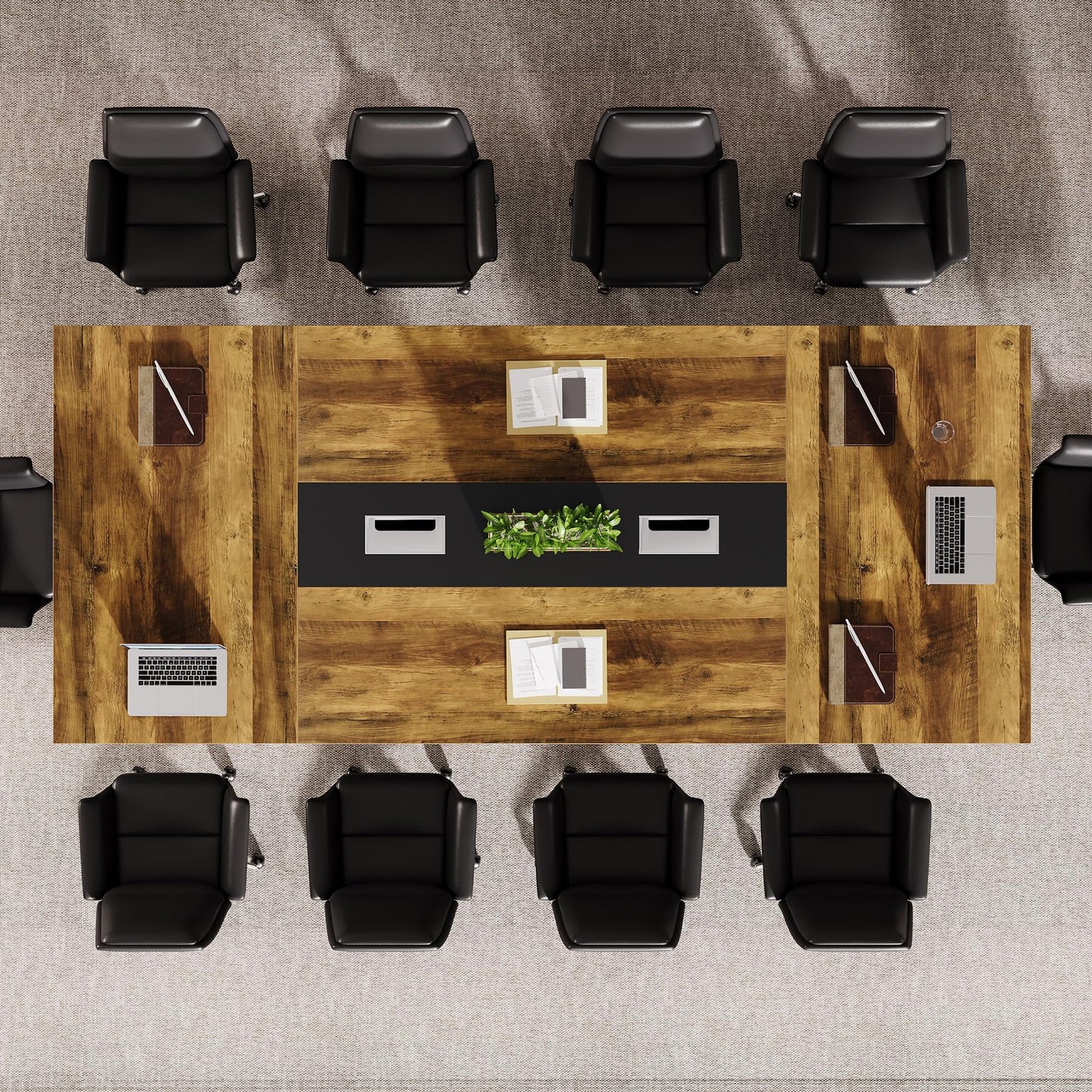 Tribesigns 8ft Conference Table, Modern Office Meeting Room Table