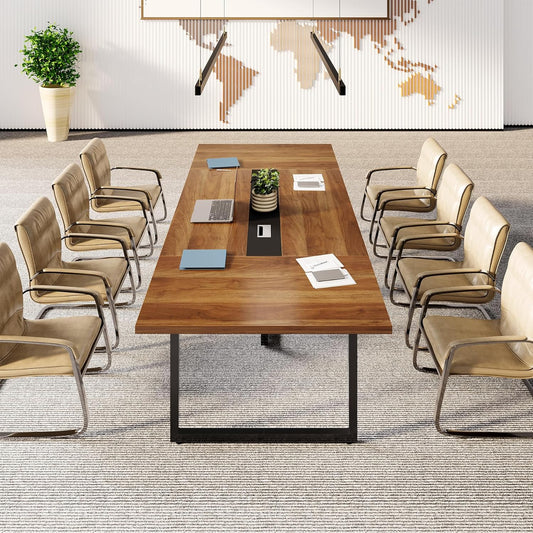 LITTLE TREE 8FT Conference Table for 10 People, Large Meeting Table