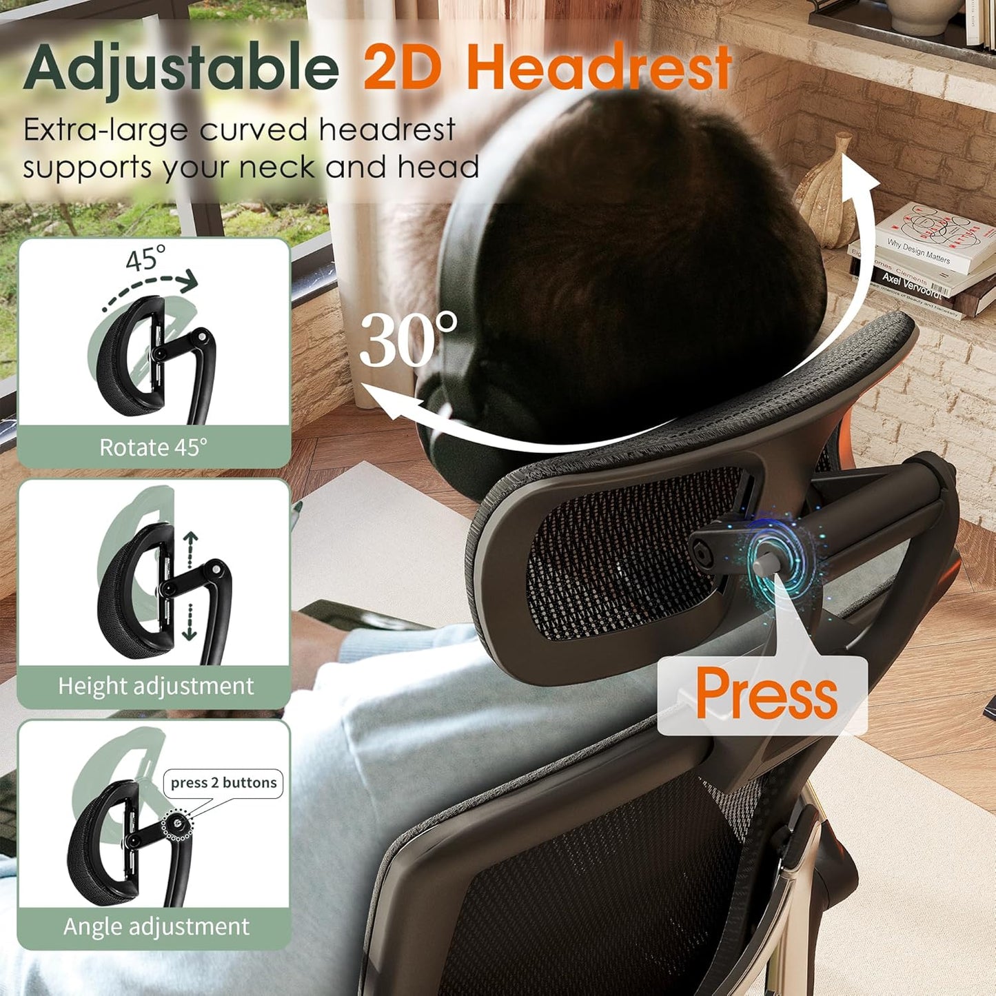 GABRYLLY Ergonomic Office Chair