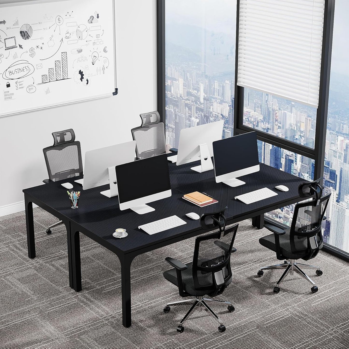 Tribesigns 6.5ft Conference Room Table D Large Office Meeting Table
